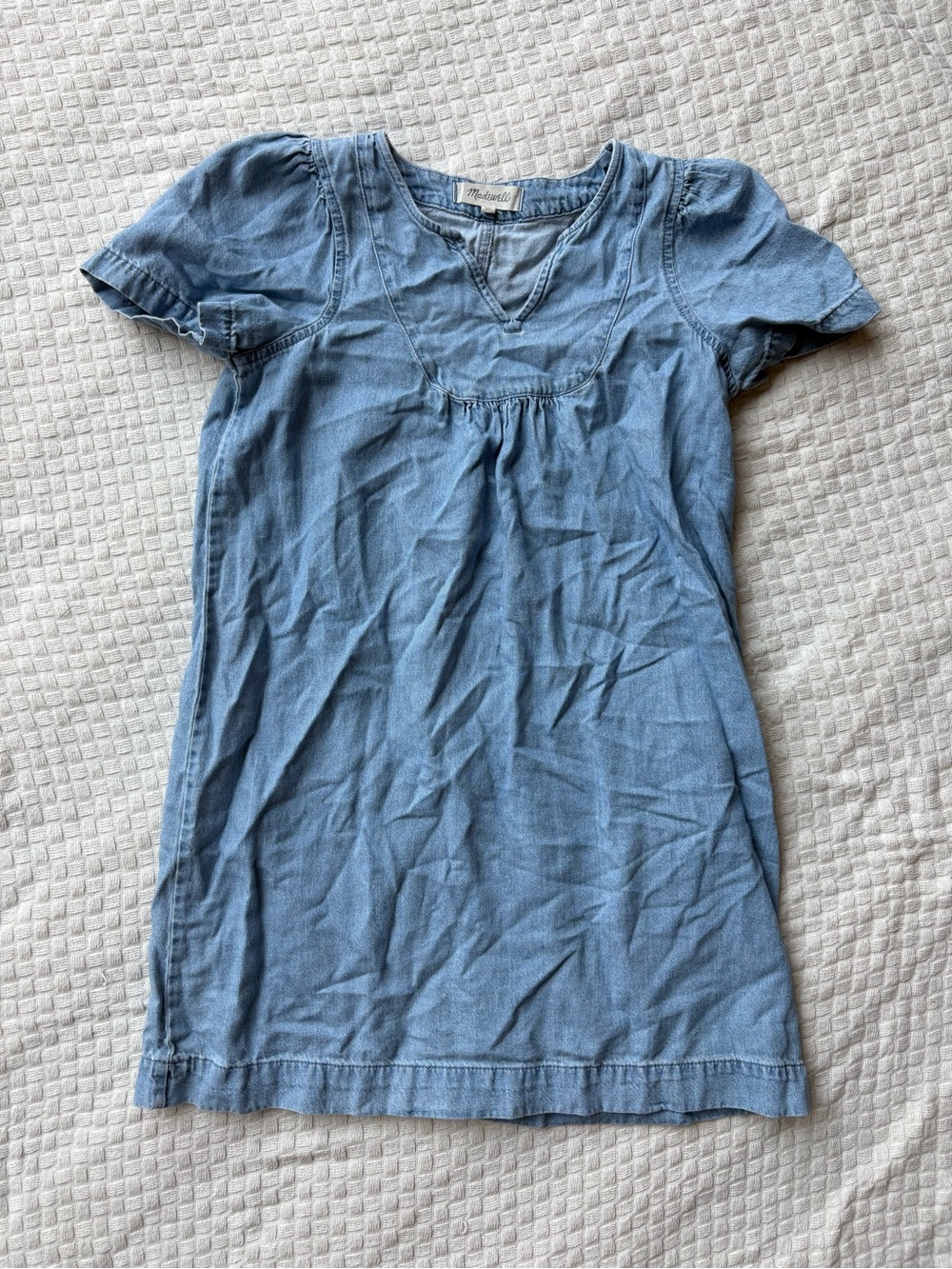 Madewell Light Wash Denim Tunic Top
